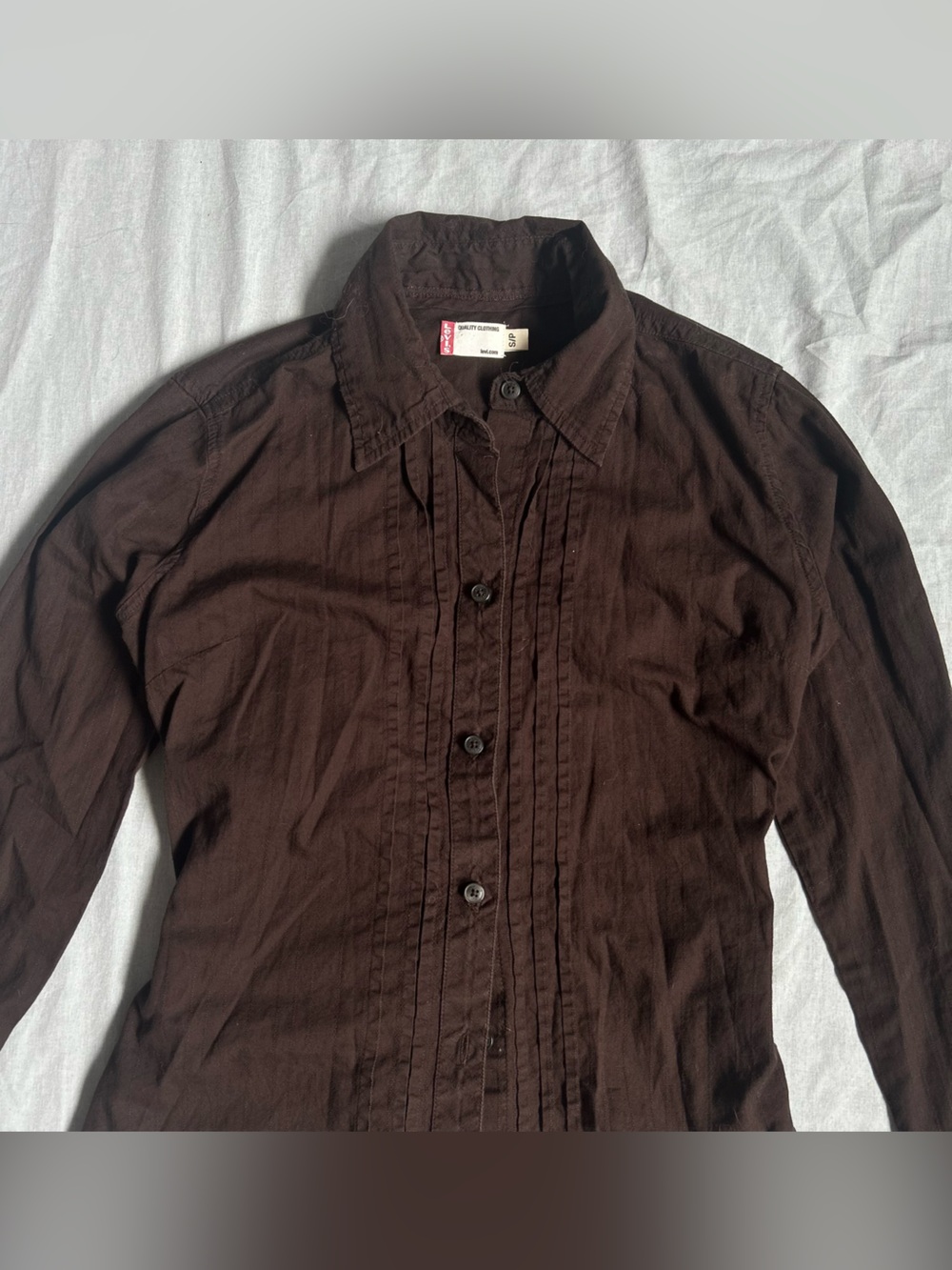 vintage Levi’s brown button up blouse - Picture 6 of 8